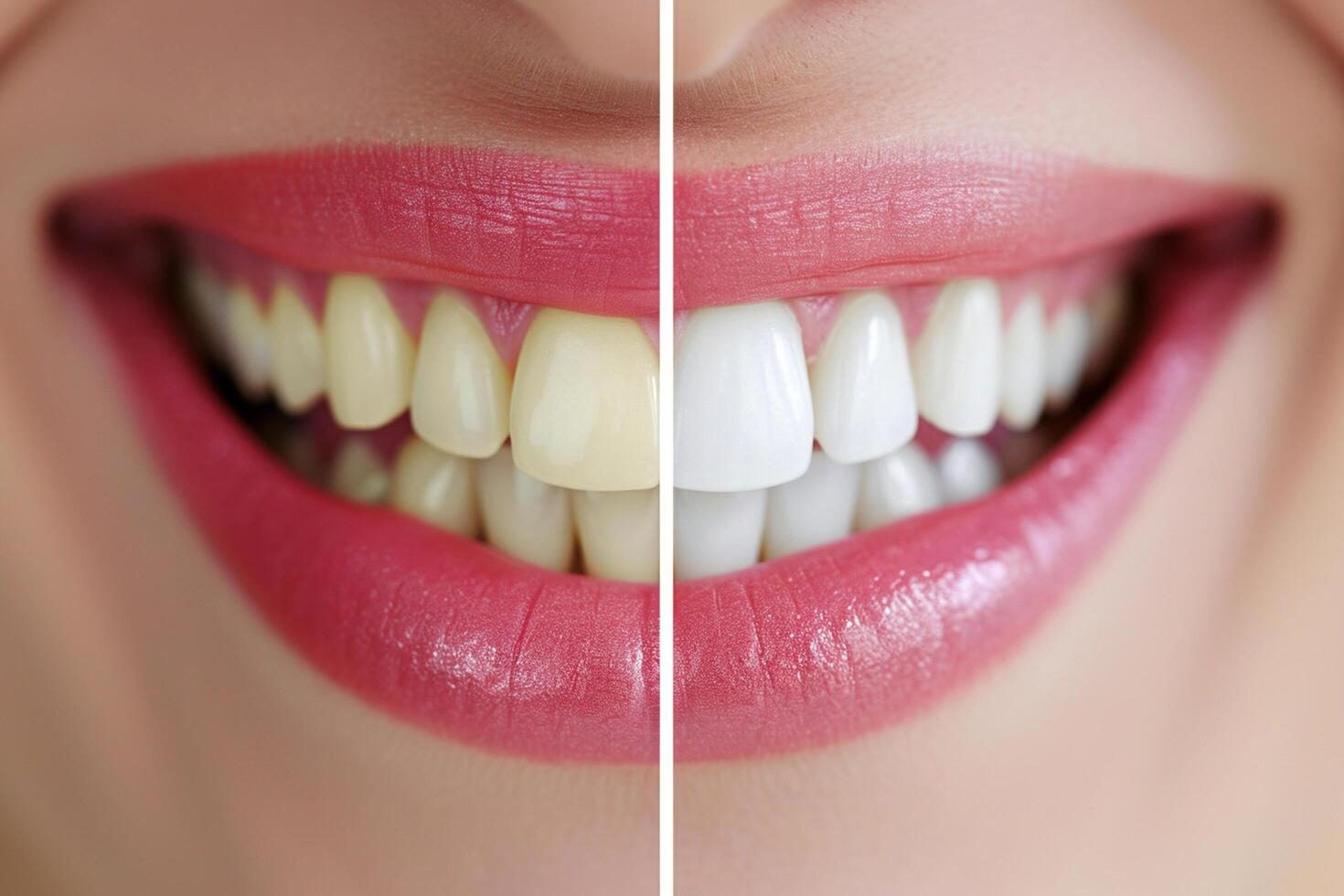 ai-generated-before-and-after-teeth-whitening-comparison-free-photo